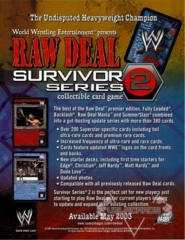 Survivor Series 2 Sales Sheet